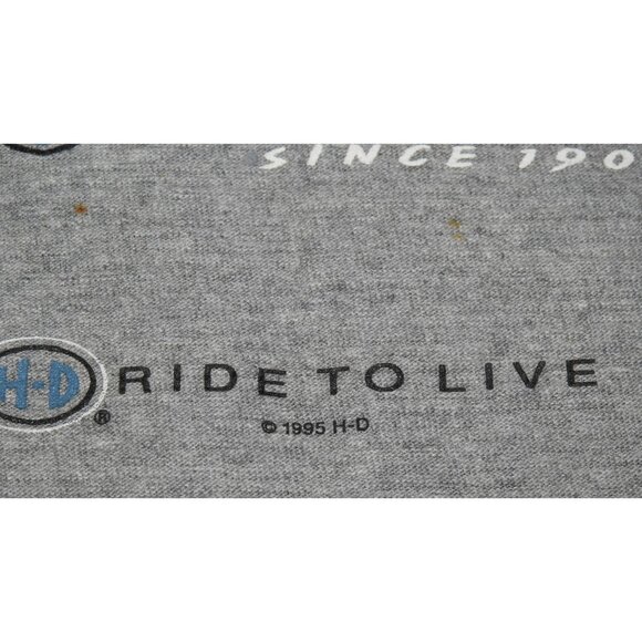 Vintage 1995 Harley-Davidson Zepka's Johnstown PA Live to Ride T-Shirt Men's XXL - Picture 3 of 9